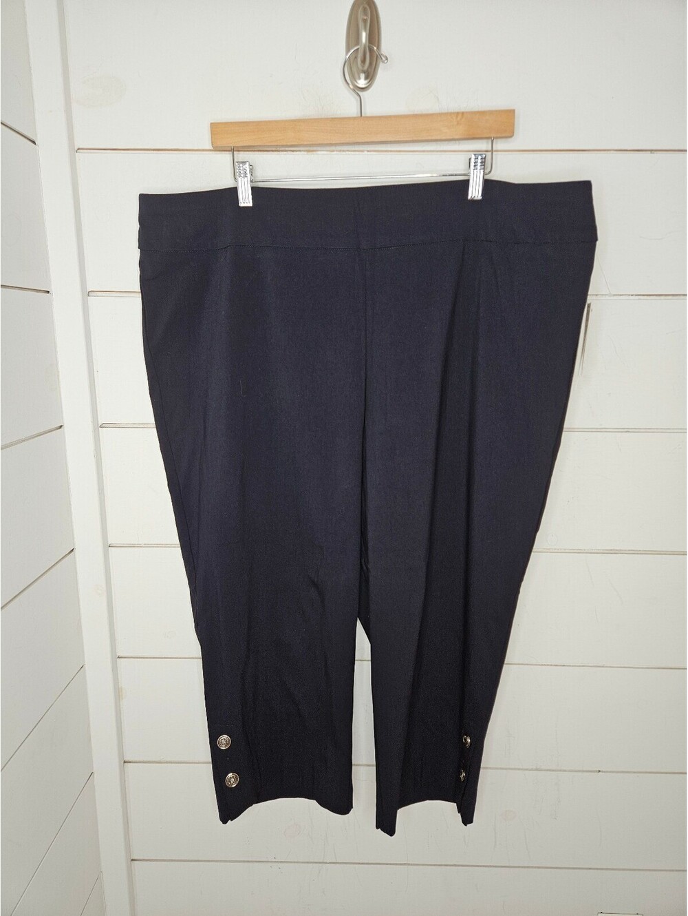 NWT Counterparts 3X navy blue pull on super stretch cropped pants
